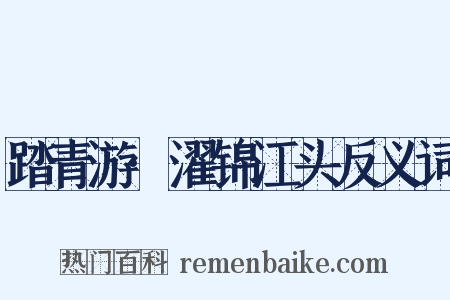 踏青游·濯锦江头反义词是什么意思的图片
